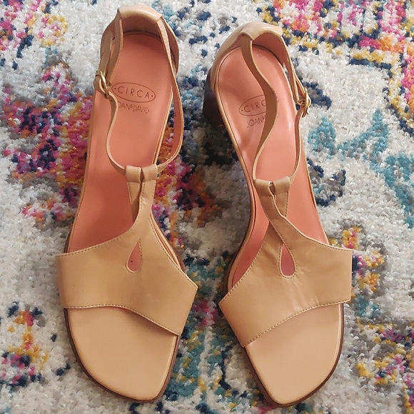 Joan David Circa Leather Wedge Heeled Sandals 9 - Picture 2 of 7